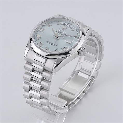 rolex platinum glacier blue 36mm|rolex day date 36 platinum.